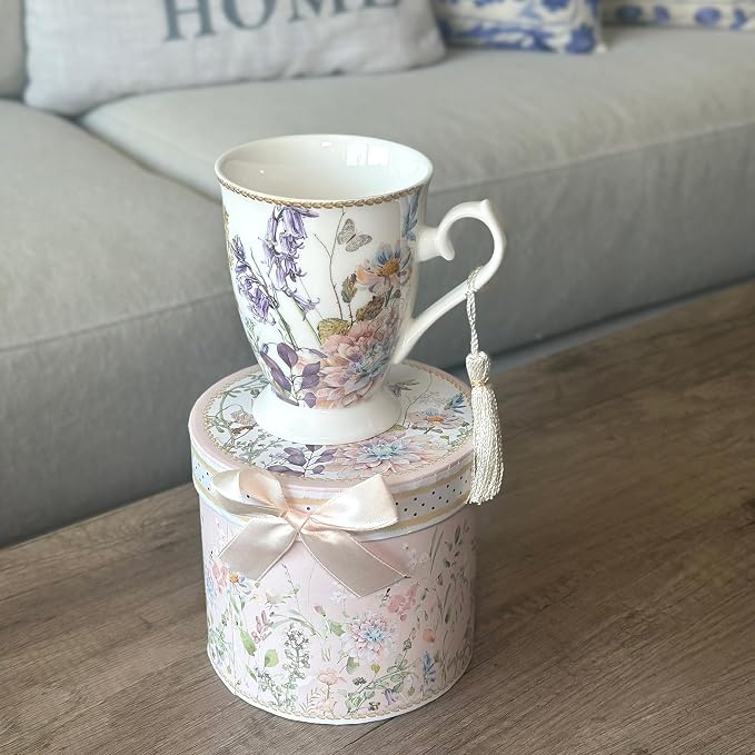 STP GOODS Porcelain Tea/Coffee Cup in Gift Box Fine Porcelain Coffee Cup Tea - Image 2