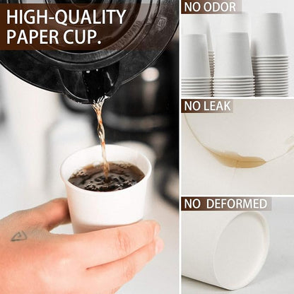 Vumdua 300 Pcs 6 oz Disposable Paper Cups, Hot Cold Beverage Drinking Cup - Image 3