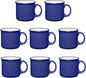 Set of 8 Ceramic Campfire Mugs – 15 Oz, Cobalt Blue – Coffee & Tea Cups by GiftsbyDesign