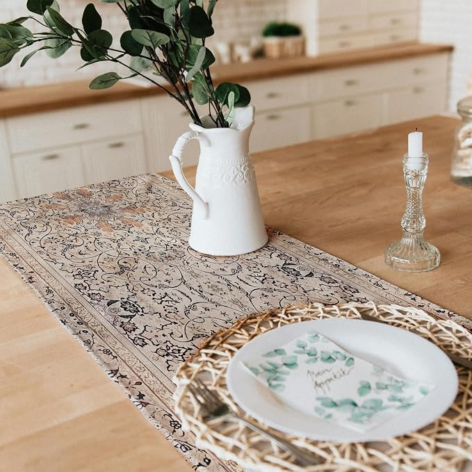 Snycler Table Runner Boho Table Runners Vintage Elegant Farmhouse Table Center - Image 3
