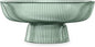 Navaris Glass Fruit Bowl - Decorative Fluted Colored Table Centerpiece Dish - 10.2" Diameter Green Tinted Bowl for Snacks and Candy