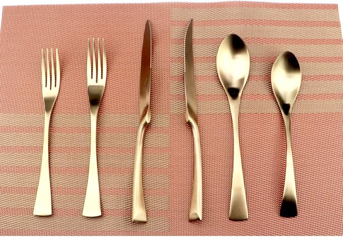 24-Piece Flatware Set, Extra Thick Heavy Duty by Uniturcky