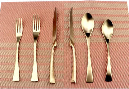 24-Piece Flatware Set, Extra Thick Heavy Duty by Uniturcky