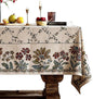 patdrea Designer Vintage French Small Square Tablecloth,Fall Country Breathable Floral Table Cloth,Italian Table Cover for Kitchen Dining,Tea Party,Christmas,Thanksgiving,55"x55"-Oliveirad