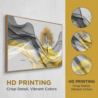 Tucai Decor Framed Wall Art Canvas Modern Light Luxury Abstract Ink Landscape Painting Artwork Waterproof Canvas Print Bedroom Home and Office Wall Art for living Room Wall Decor 24x48inch