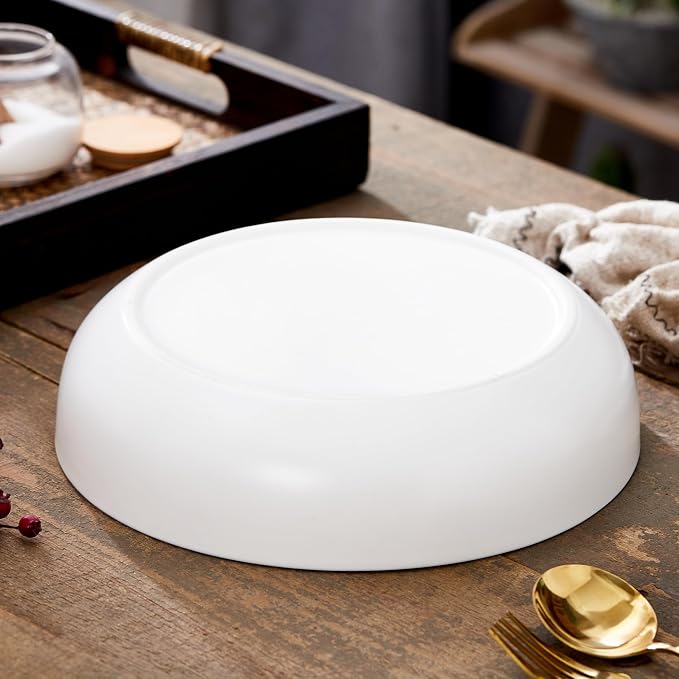 10'' Large Serving Bowl, 2.8 Quart Big Salad Pasta Bowl, Porcelain Fruit Bowl - Image 6