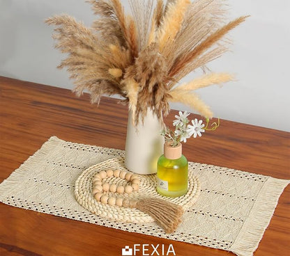 Boho Placemats Set of 6 Table Mats Farmhouse Home Dining Decor | 12x20" Place - Image 5