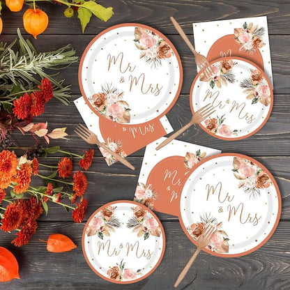 Bohemian Mr. and Mrs Tableware Party Decorations - Image 6