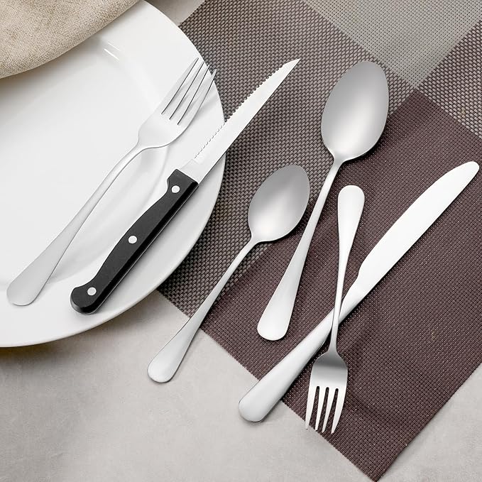8 Piece Dinner Forks Set, Food-Grade Stainless Steel Forks Silverware, Cutlery - Image 5