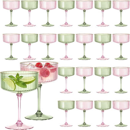 24PCS Plastic Martini Glasses, Unbreakable Reusable Champagne Coupe, Removable by Unknown