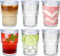 6 Pack 13oz Ripple Drinking Glasses by Woaiwo-q
