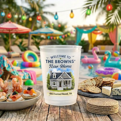 Custom Photo New Home Party Cups, Housewarming Party Decorations, Reusable Cups - Image 3