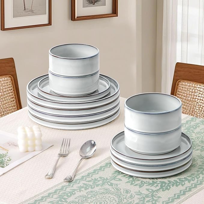 LIANYU 12 Piece Dinnerware Dishes Sets - Image 4