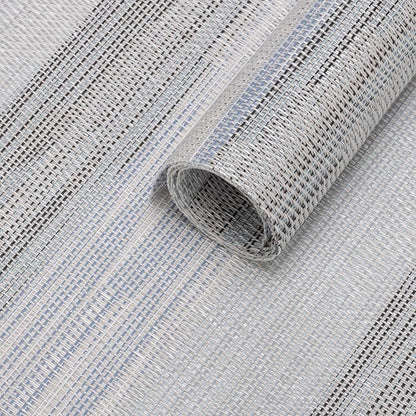 Winknowl Placemats Set of 4, Heat Resistant Stain Resistant Woven Vinyl Insulation Place mats, Durable Washable Elegant Table Mats for Kitchen Dining Table Decor (Lightsteel Blue)