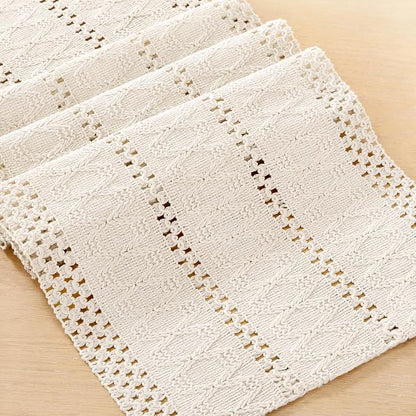 Boho Table Runner Summer Farmhouse Rustic Dining Dresser Scarf Home Decor | - Image 2