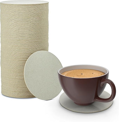 MT Products Off-White Round Paper Coasters by MTProducts