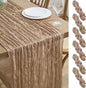 Asee'm 6pcs Nude Brown Cheesecloth Table Runner Summer Boho Rustic 10FT | Fall by Aseem