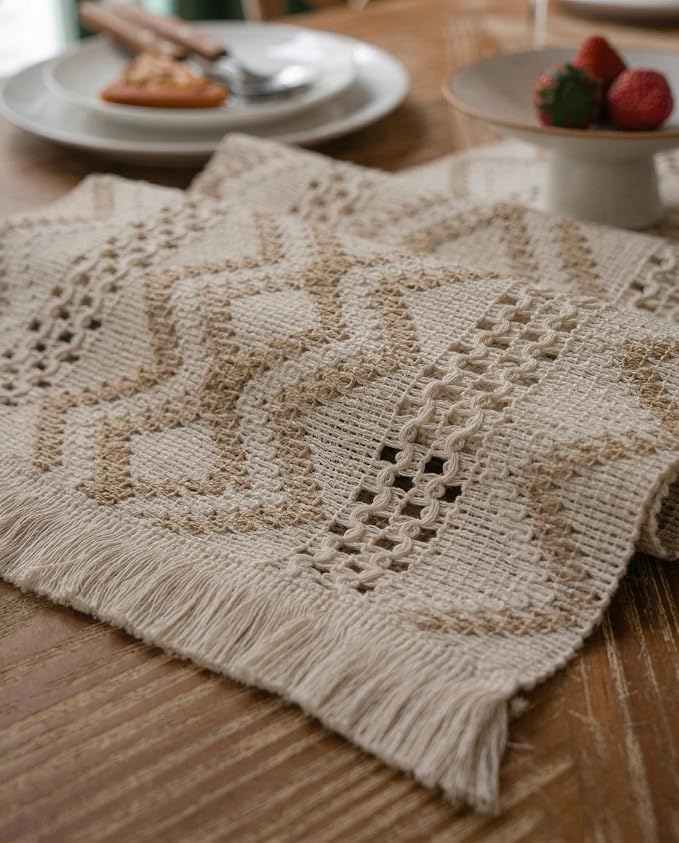 Macrame Geometric Table Runner - Image 3