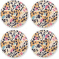 Abstract Leopard Cheetah Skin Shapes Coasters by KLL