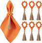 APTWOW Napkin Rings Set of 6, Thanksgiving Farmhouse Napkins Rings by APTWOW