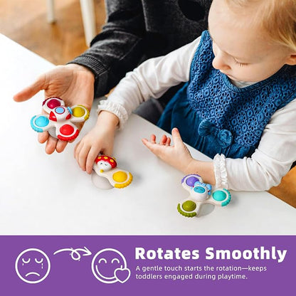 LiKee Strong Suction Cup Rotating Toys, Bath & Travel Toy, - Image 6