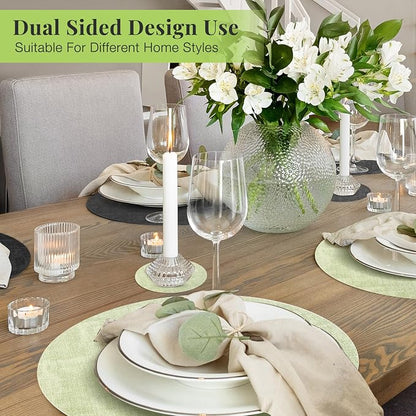 Fyvva Placemats Set of 8, Stain & Scratch Resistant, - Image 6
