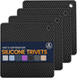 Silicone Trivet Mats 4 Heat Resistant Pot Holders Multipurpose Non-Slip Hot Pads by Unknown