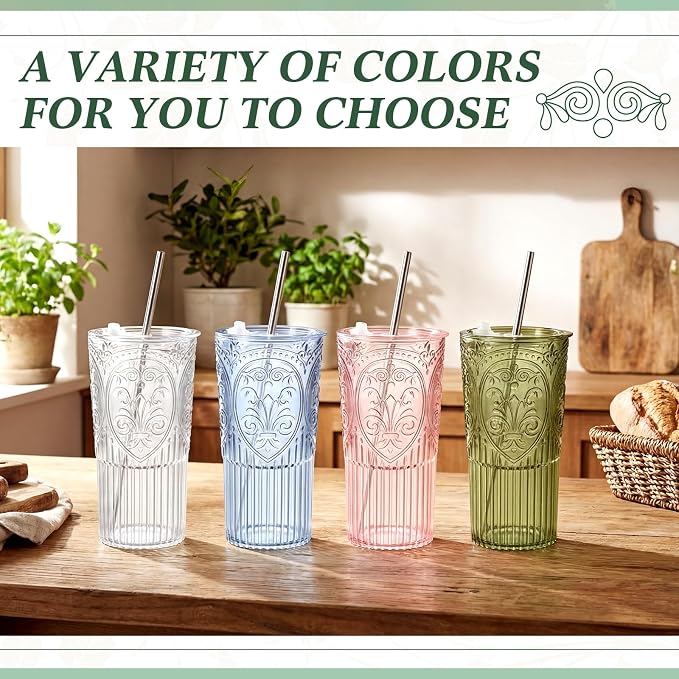 16 Set 20oz Vintage Plastic Tumbler - Image 5