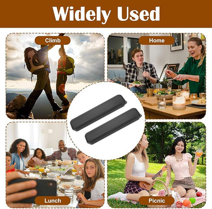 2 Pcs Portable Flatware Box Simple Utensil Holder with Lid Travel Flatware Storage Box Camping Utensils Cutlery Cases for Fork Chopsticks Spoon 9.76x2.4 Inches