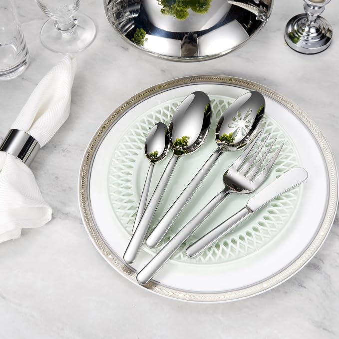 Premium Aline 4-Piece 9-Inch Serving Spoon Set | 18/10 Stainless Steel Serving - Image 6