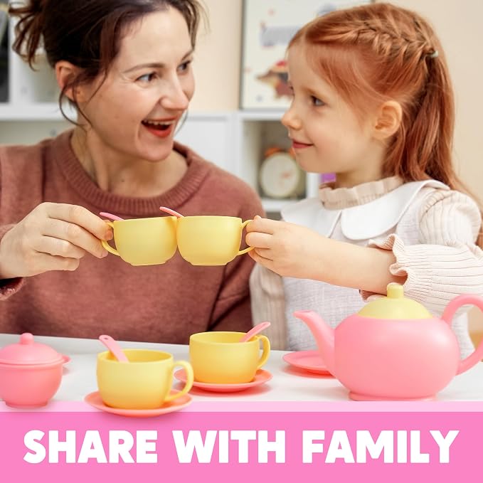 JOYIN 18PCS Pretend Tea Party Set, Mini Kitchen - Image 7