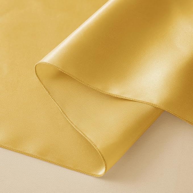 Horbaunal 6 Pack Satin Runners 12 x 108 Inch, Luxury Gold | Bright Silky Smooth - Image 6