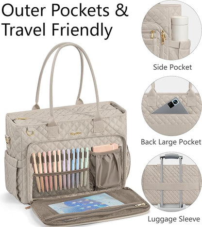 Bagstellar Teacher Tote Bag for Women, 15.6" Laptop Work Tote Computer Bag | - Image 6