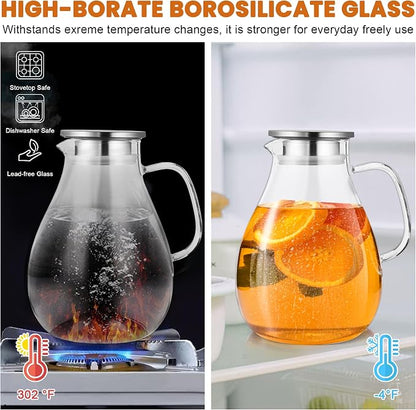 SUSTEAS 3 Litre 101oz Glass Pitcher - Image 3