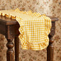 HunnmingRe 1 Pc Gingham Table Runner Yellow, 72 X 13.8 Inch | Cotton Dresser by HunnmingRe