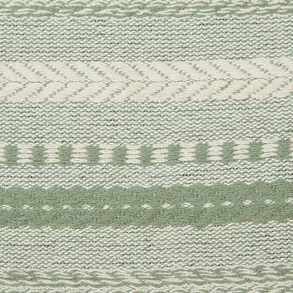DII Farmhouse Braided Stripe Table Runner Collection, Artichoke Green - Image 3