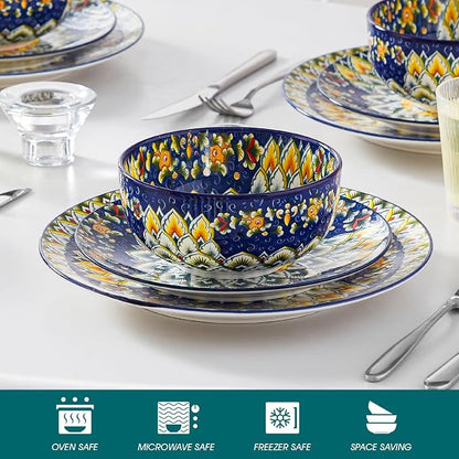 vancasso 12 Pieces Dinnerware Sets, Porcelain Dishes Set - Image 4