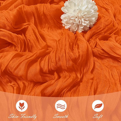 15 Pack Orange Cheesecloth Table Runner 17 x 108 inch Cheese Cloth Table - Image 5