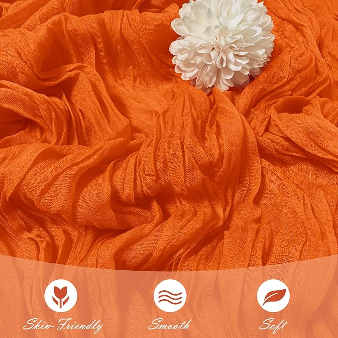 30 Pack Orange Cheesecloth Table Runner 17 x 108 inch Cheese Cloth Table - Image 5