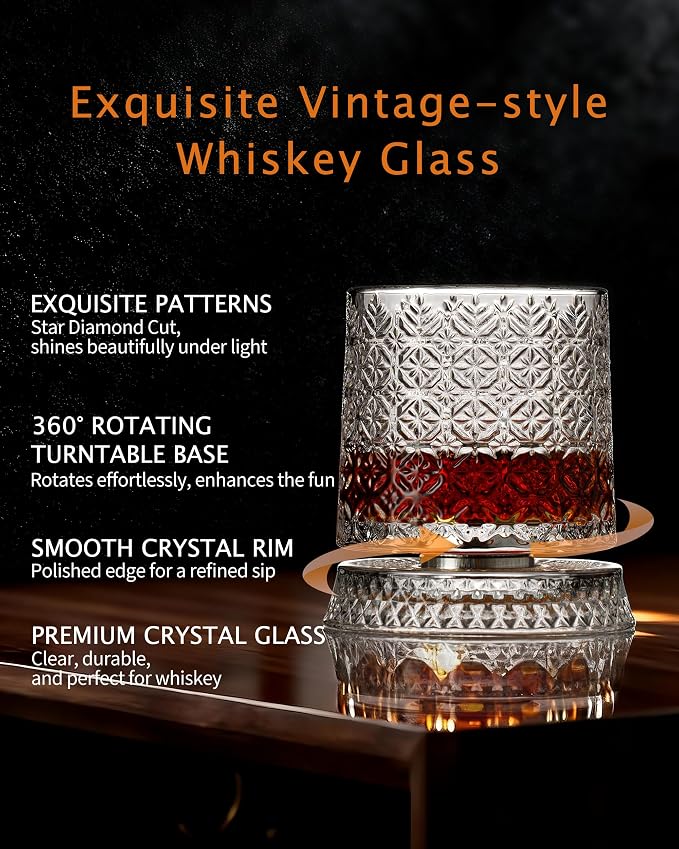 CEEFU 360° Spinning Whiskey Glasses Set - Image 8