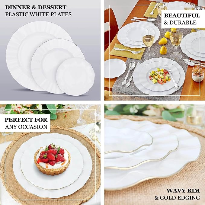 Efavormart 10 Pack Hard Plastic Large Dinner Plates - Image 4