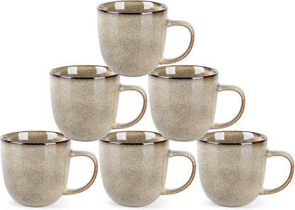 AmorArc 12oz Coffee Mugs, Ceramic Coffee Mugs set of 6 by AmorArc