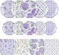 NatNarr 50 Set Purple Hydrangea Plates and Napkins Lavender Party Decor | 9" by NatNarr