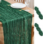 Asee'm 2pcs Emerald Green Cheesecloth Table Runner Christmas 10FT Rustic | Fall by Aseem
