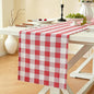 Laolitou Red Checkered Table Runner, Cotton Linen Gingham Table Runners by Laolitou