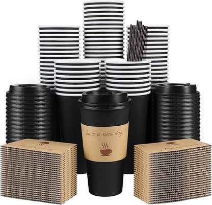 Clawsoff 50 Pack 20 oz Disposable Paper Coffee Cups by BuyNow