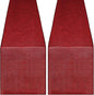Burgundy Valentines Day Table Runner Burlap Table Cloth 2 Packs 13x108 Inch | by B-COOL