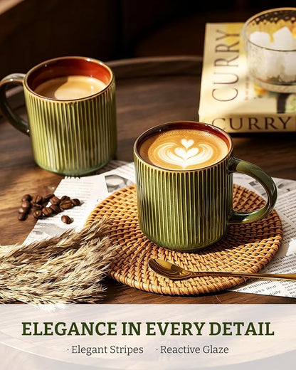 famiware Coffee Mug Set for 4, Star 12 oz Catering Mugs Cup Set - Image 2