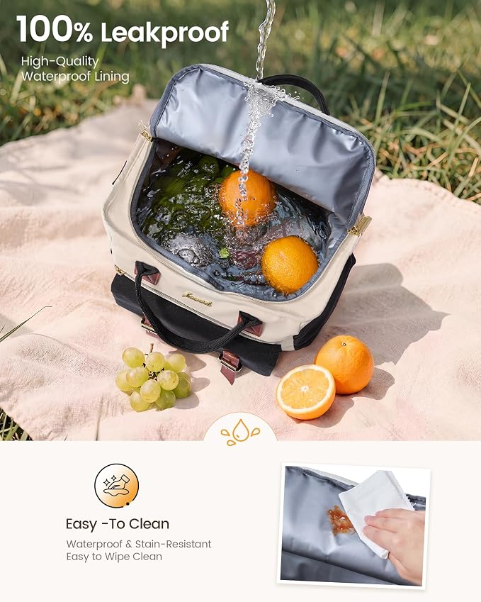 LOVEVOOK Insulated Lunch Bag Women, 21L X-Large Family Lunch Box Lunch Tote | - Image 4