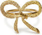 Gold Napkin Rings Set of 12 – Elegant Bow Design – Decorative Napkin Ring by HUVOTOSIUS